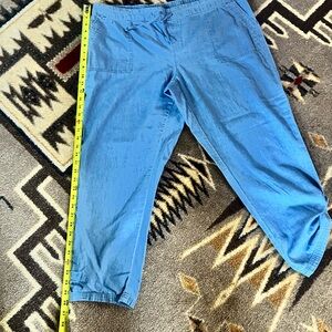 Como Vintage soft/light Casual Blue Elastic-Waist Pants